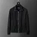 Louis Vuitton Men's Monogram Embroidered Zip-Up Jacket Black #A54579