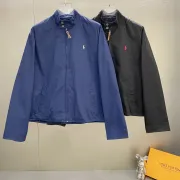 Ralph Lauren Harrington Jacket with lapel  zip-up design and windproof construction  for Men and Women #A58792