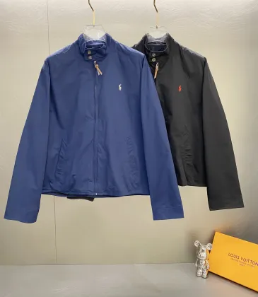 Ralph Lauren Harrington Jacket with lapel  zip-up design and windproof construction  for Men and Women #A58792