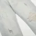 Amiri Classic Unisex Light colored rhinestone embroidered washed small leg jeans slim fit small leg jeans #A48764