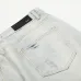 Amiri Classic Unisex Light colored rhinestone embroidered washed small leg jeans slim fit small leg jeans #A48764
