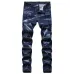 2021 new men's jeans blue stretch European and American personality zipper decoration jeans trendy men #99905873