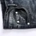Nostalgic ripped appliqué locomotive men's jeans #99905865
