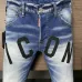 2025 DSQ2 Men's Denim Jeans  Bold ICON Print with Faded Wash for Trend - Setting Gentlemen #A54903