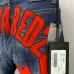 2025 DSQ2 Men's Denim Jeans Bold Red Maple Leaf Print with Faded Wash for Trendy Gentlemen #A54911