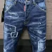 DSQ2 Men's Denim Jeans  Distressed Patchwork Style with Paint Splatter for Fashion   Forward Males #A54910