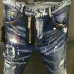 DSQ2 Men's Denim Jeans Edgy Distressed Design with Paint Splatter and Zipper Detail for Fashion Rebels #A54904