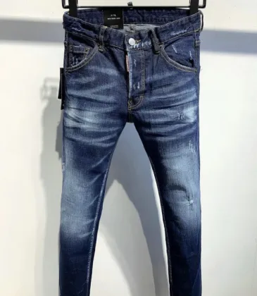 DSQ2 Men's Denim Jeans Edgy Distressed Design with Paint Splatter and Zipper Detail for Fashion Rebels #A54905