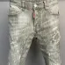DSQ2 Men's Denim Jeans Edgy Distressed Design with Paint Splatter and Zipper Detail for Fashion Rebels #A54908
