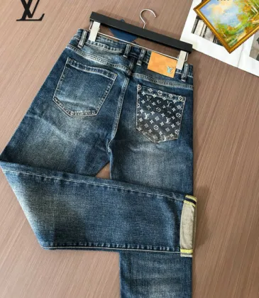 2025 LV Men's Denim Jeans  Distressed Design with Signature Monogram Pocket for Fashion   Forward Gents #A54886