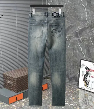 2025 LV Men's Denim Jeans  Distressed Design with Signature Monogram Pocket for Fashion   Forward Gents #A54889