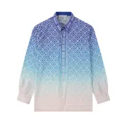 Casablanca Shirts Jacquard Gradient Long Sleeve Silk Shirt #A53731