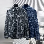 Dior shirts for Dior Long-Sleeved Shirts for men Black/Blue #A53761