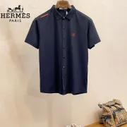 HERMES shirts for HERMES short sleeved shirts for men #A61464