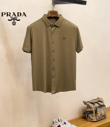 Prada Shirts for Prada Short-Sleeved Shirts For Men #A61462
