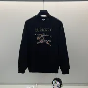 Burberry White/Black Sweatshirt With Classic Equestrian Knight Logo And Brand Name #A54394