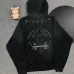 Chrome Hearts White/Black/Blue Hoodie Featuring Gothic Cross and Letter Embroidery Artwork #A54266