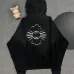 Chrome Hearts White/Black/Blue Hoodie with Bold Black Cross Flower Embroidery Design #A54265