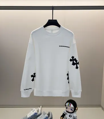 White/Black Chrome Hearts Sweatshirt With Distinctive Cross And Text Embellishments #A54391