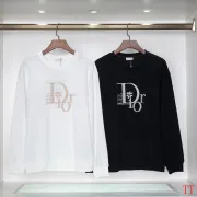 Dior Embroidered Logo Round Neck Sweatshirt Black/White #A53792