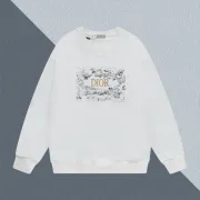 Dior White/Black Sweatshirt With Artistic Landscape Print And Gold Logo For Luxury Casual Wear #A54277