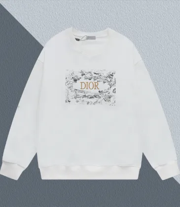 Dior White/Black Sweatshirt With Artistic Landscape Print And Gold Logo For Luxury Casual Wear #A54277