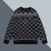 Louis Vuitton Black Knit Sweater With Signature Monogram Patterns And Colorful Trims #A54273