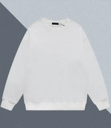 Classic Black/White Prada Triangle Logo Crew Neck Sweatshirt for Timeless Fashion Looks #A54271