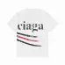 Balenciaga T-shirts for Men Black/White Printing #A46885