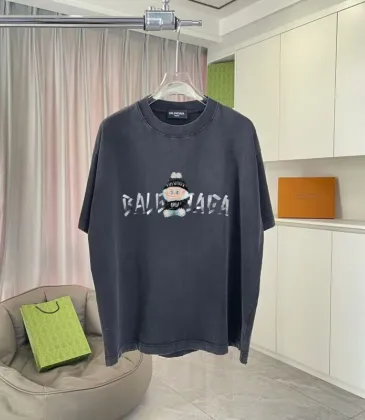 Vintage Washed Balenciaga T - Shirt With Cute Character And Brand Logo Print #A54409