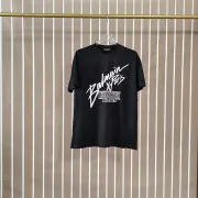 Balmain Paris Black/White T Shirt Featuring Stranger Things Logo and Bold Collaborative Graphic Design for Streetwear Fans #A54259