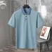 Burberry T-Shirts polo for MEN Solid Color Black/White/Light Blue #A46573