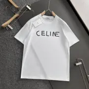 Celine T-Shirts for MEN Black/White #A46956