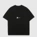 Ch**el T-Shirts Solid Color Crew Neck Black/White #A46473