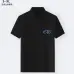 Dior T-shirts Polo for men Mercerized Black/White  #A46607