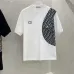 Dior T-shirts for men Splicing flowers Black/White #A46423