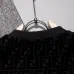 Fendi T-shirts for men logo printing Black/White/Blue #A47099