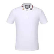 Gucci Solid Cotton polo with embroideries bee Kingsnake UFO men polo shirts #9100585