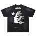 Hellstar Black T - Shirt With Star Flame Face Graphic And Brand Logo Design #A54396