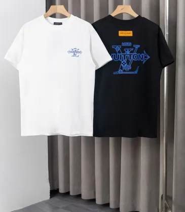LV Style Embroidered Double Yarn T-Shirt, M-XXL #A63541 LV Style Embroidered Double Yarn T-Shirt, M-XXL #A63541