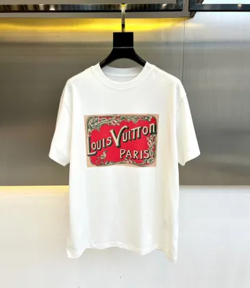 Louis Vuitton T-Shirts Retro Paris Logo Print Luxury Cotton Black/White  #A54211