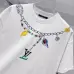 Louis Vuitton T-Shirts for AAAA Louis Vuitton T-Shirts embroidery Black/White #A46744