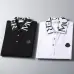 Moncler T-shirts for men collar logo Black/White  #A46652