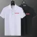 Prada T-Shirts Polo for Men red logo Buttons Black/White #A46680