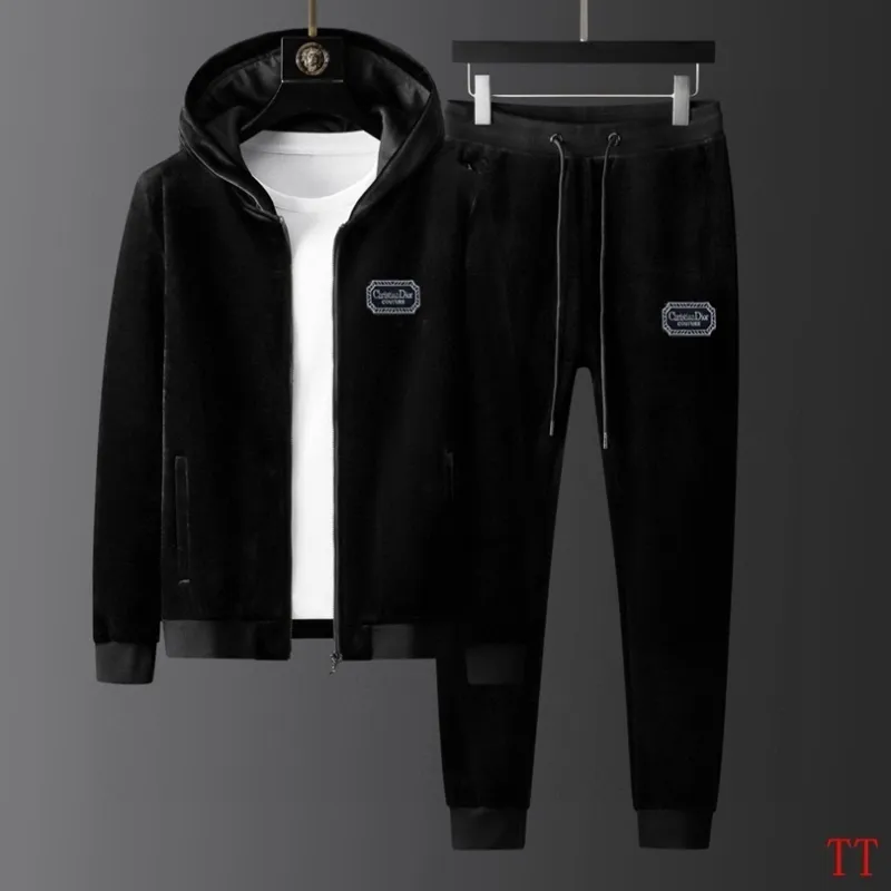 Dior tracksuits for Dior Short Tracksuits for men Fleece-lined and thickened #A58007