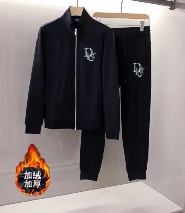 Dior tracksuits for Dior Short Tracksuits for men Fleece-lined and thickened #A58015