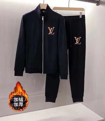 Louis Vuitton tracksuits for Men long tracksuits Fleece-lined and thickened #A58013