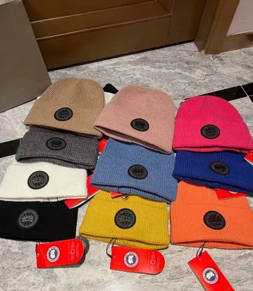 Canada Goose Ribbed Knit Beanies In Assorted Colors With Signature Logo For Winter Style #A30692