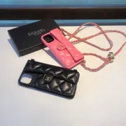 Elegant Chanel Quilted Phone Cases With Chain Strap For Luxury Mobile Protection And Style #A33057