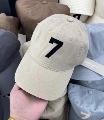 Fear of God Distressed Beige Cap With Iconic Logo For Refined Streetwear Aesthetics #999935684